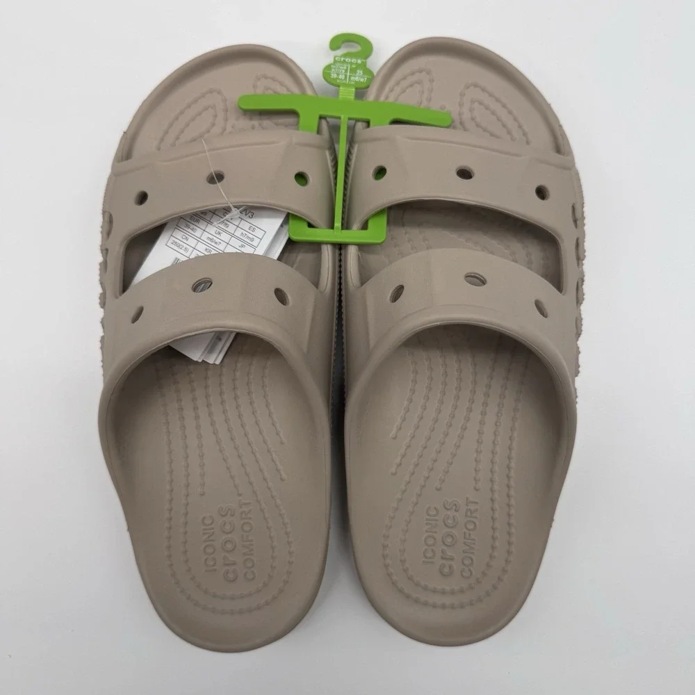 NEW Crocs Unisex Mens 7 Womens  9 Baya Iconic Comfort Beige Tan